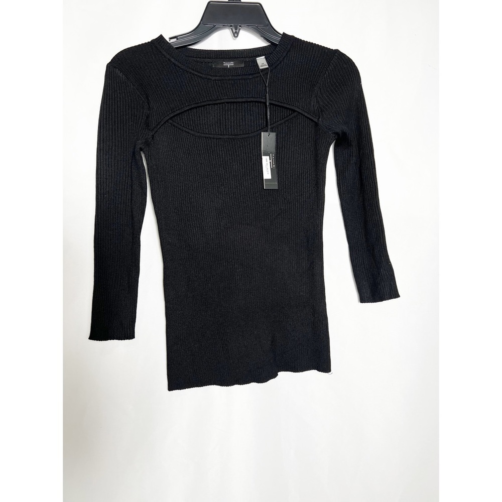 NWT T Tahari Cutout Chiffon Sleeve Top